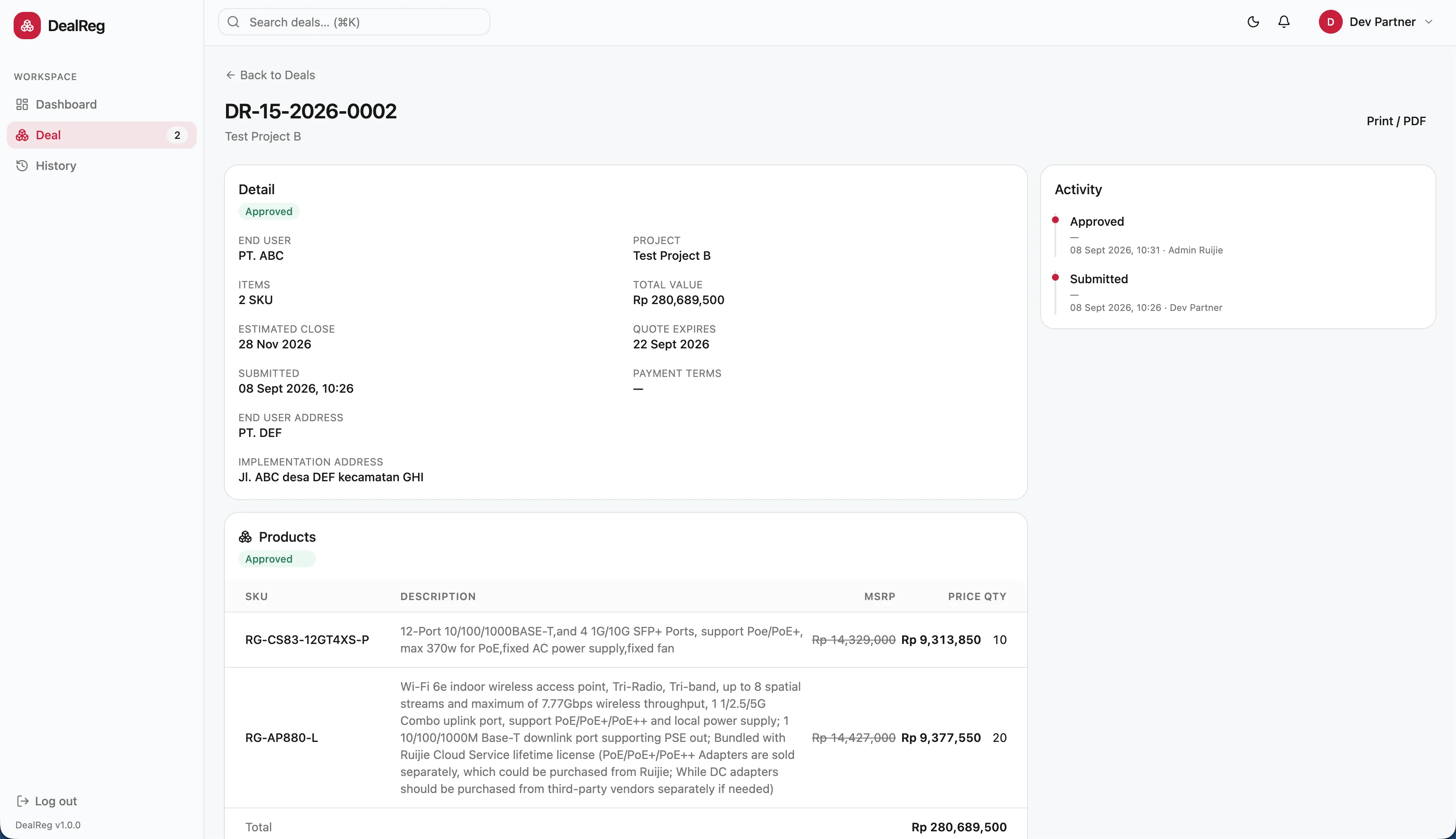 Dealreg Automation project visual 2
